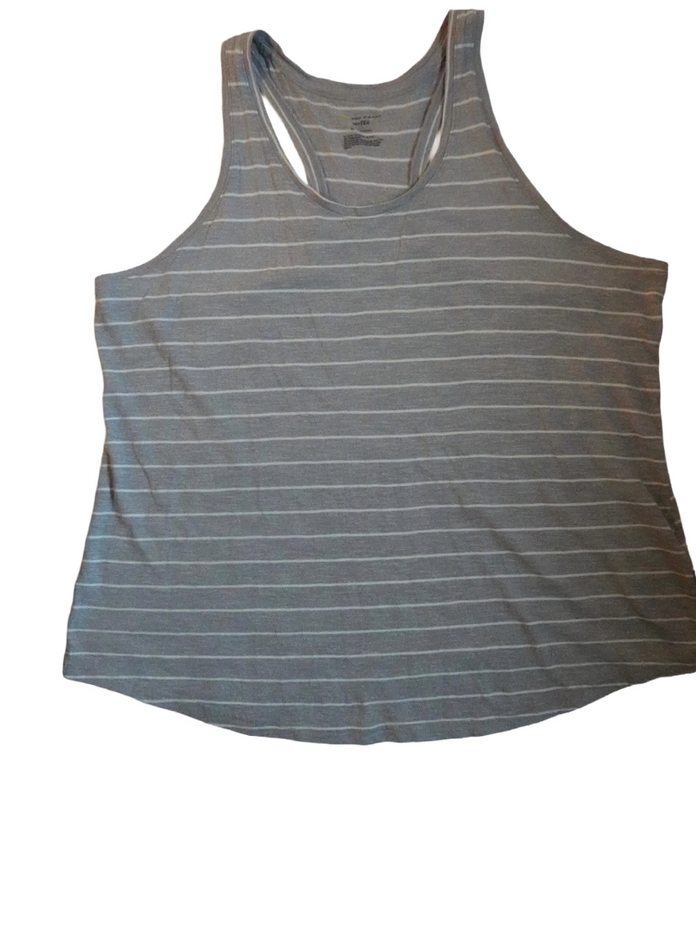 tek gear Gray Striped Racerback Tank Top